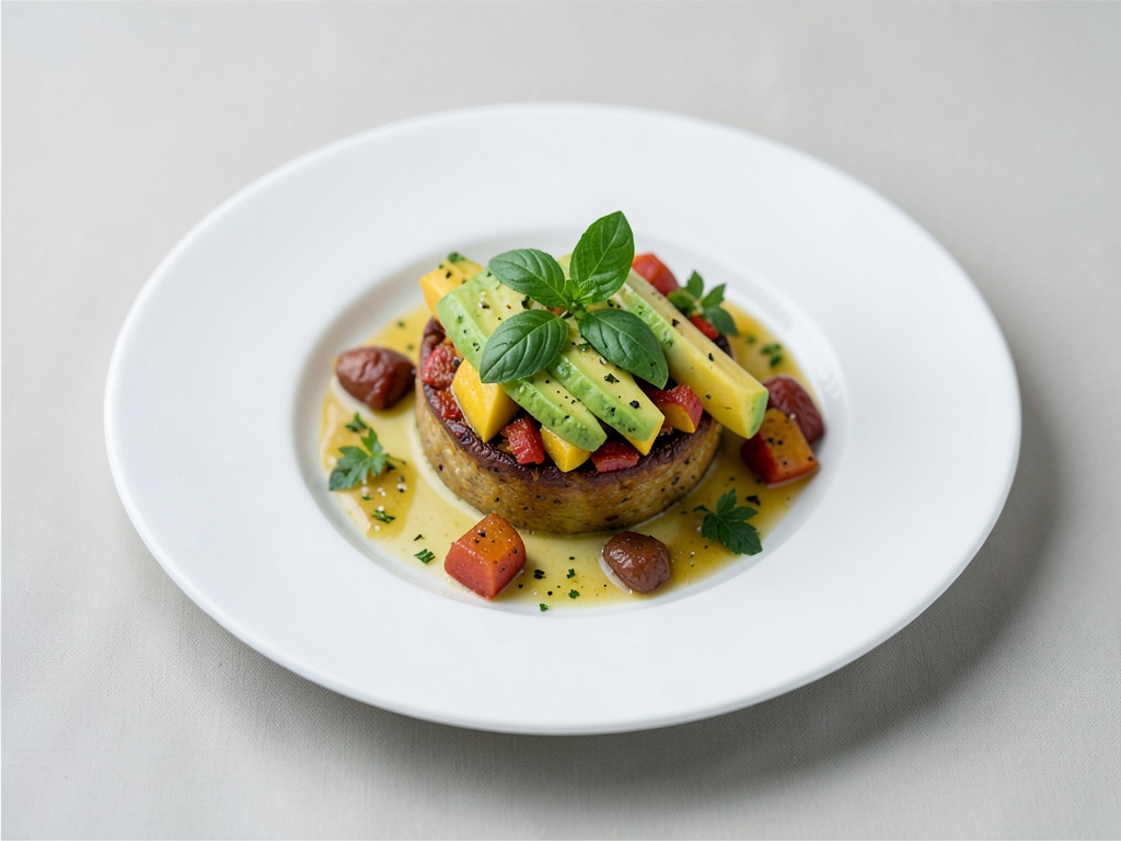 Piatto di avocado e mango