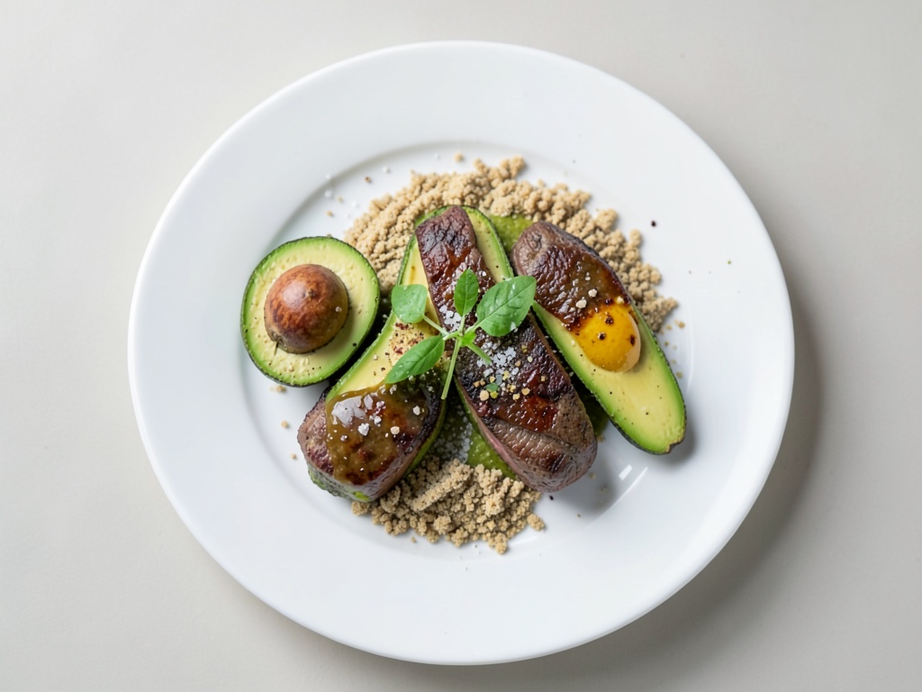 Avocado ripiena con crema di merluzzo