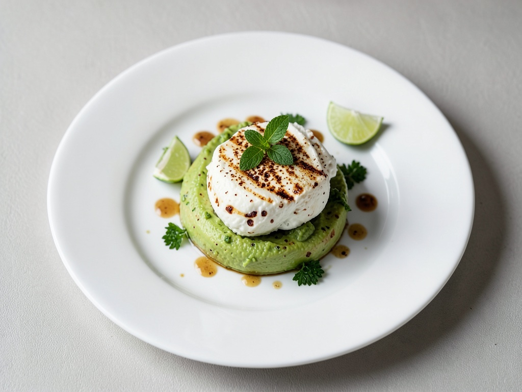 Avocado con formaggio di pecora e lime alla griglia
