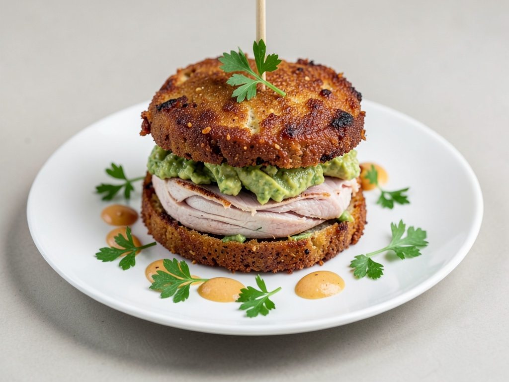 Knuspriges Puten-Avocado-Sandwich