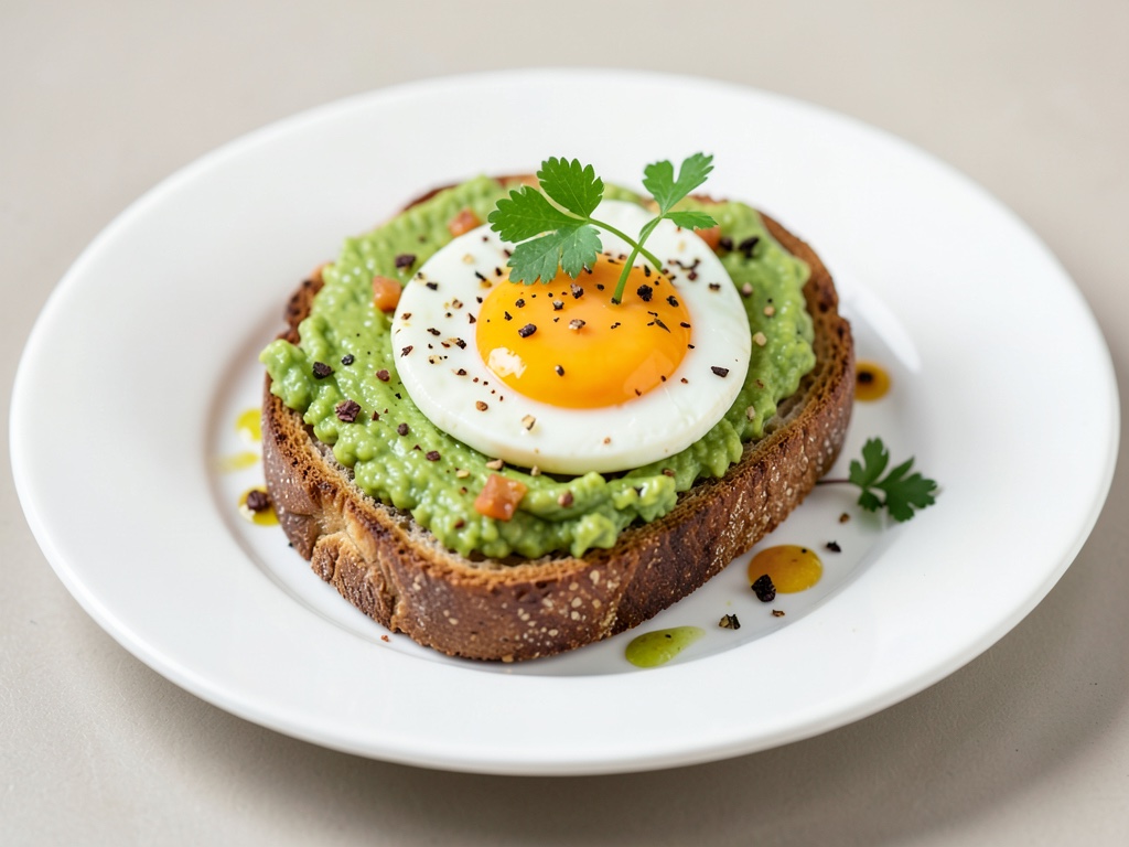 Tostada de aguacate con huevo