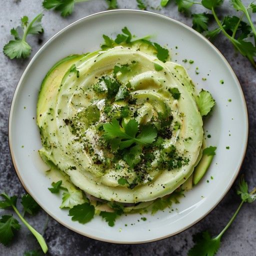 Salsa cremosa de aguacate con cilantro