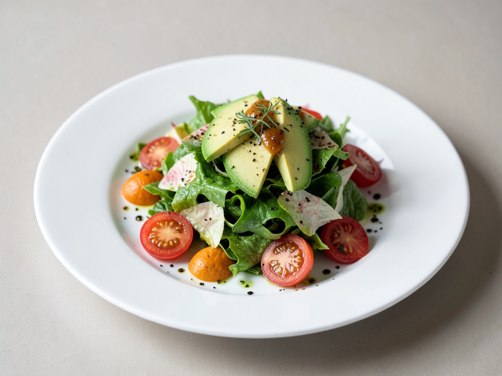 Ensalada fresca de aguacate y tomate