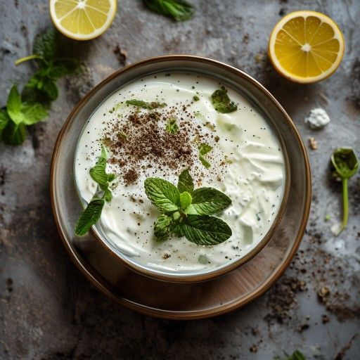 Frischer Ayran mit Minze