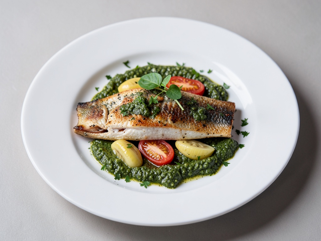 Trote al forno con pesto fresco alle erbe
