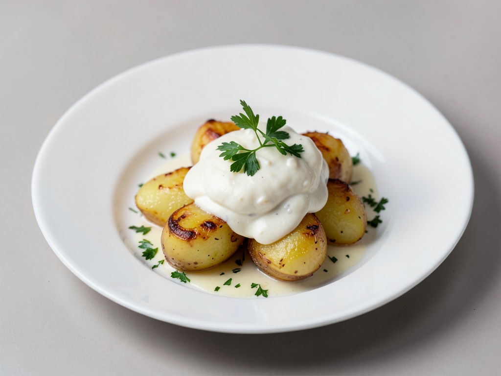Patate al forno con crema di formaggio