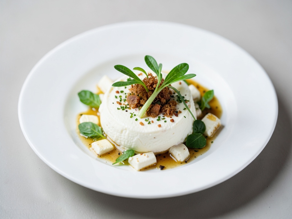 Queso fresco con ajo de oso