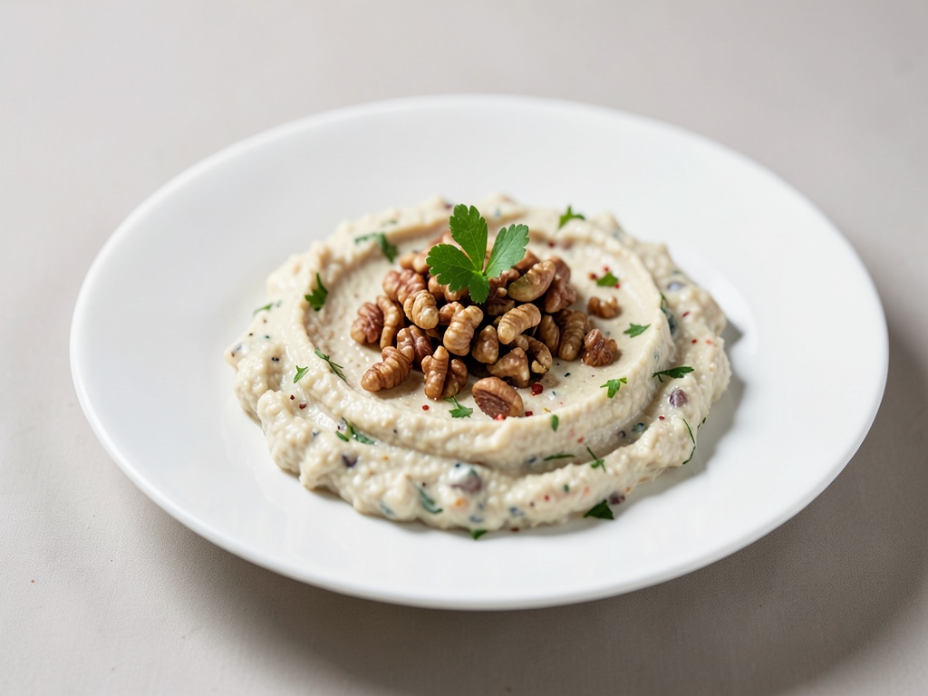 Dip cremoso de ajo silvestre y nuez
