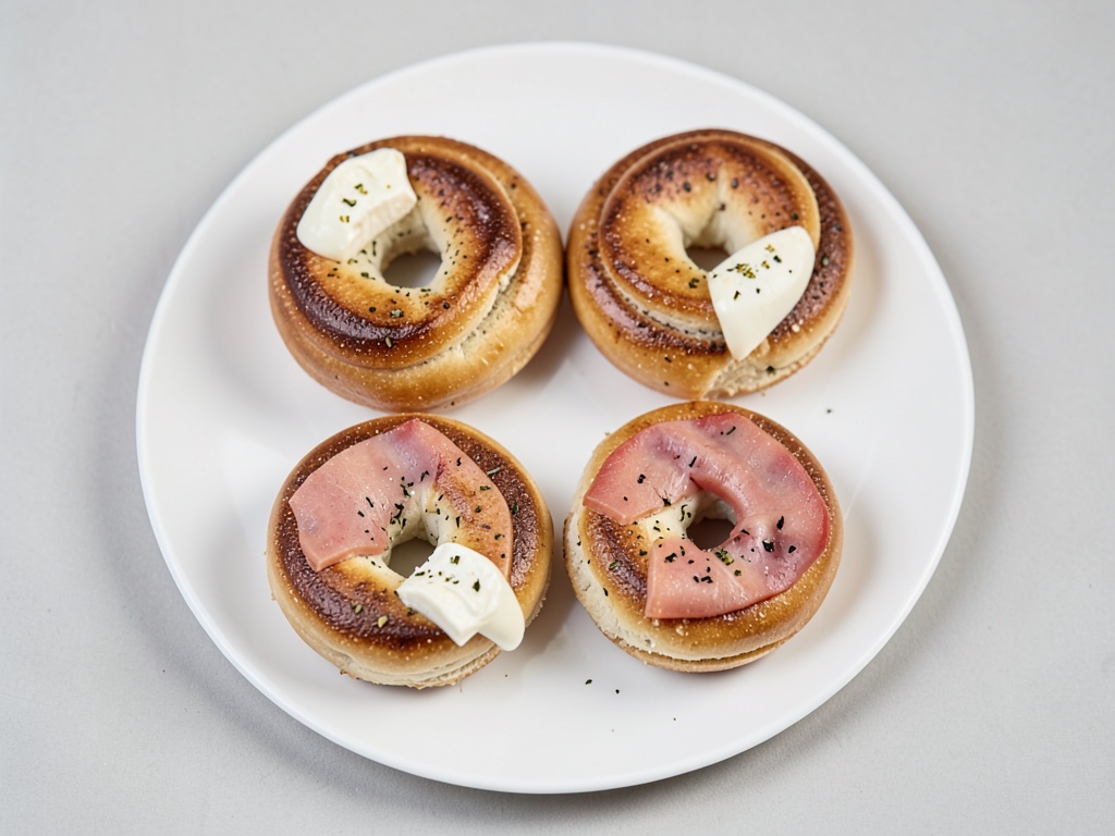 Bagel tostato con salmone affumicato e formaggio spalmabile