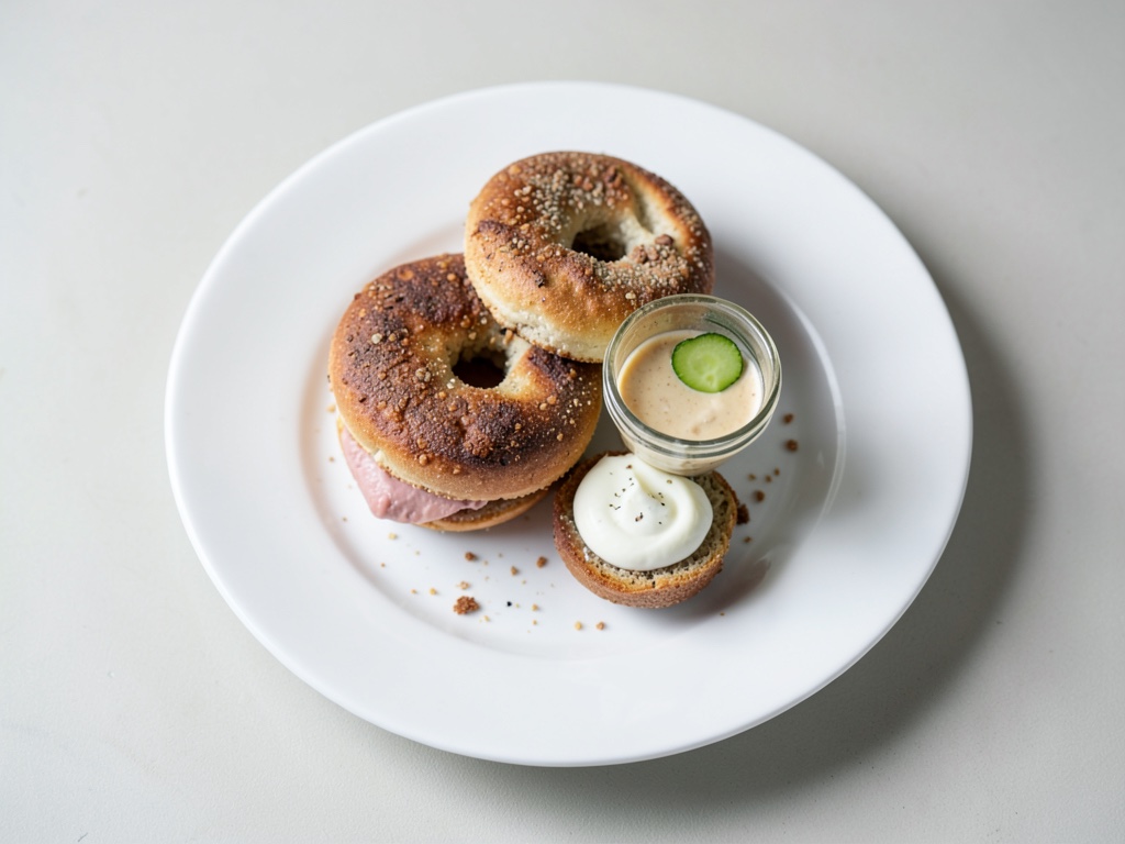 Bagel con crema di salmone affumicato