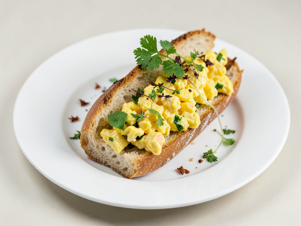 Sandwich al baguette con dip alle uova