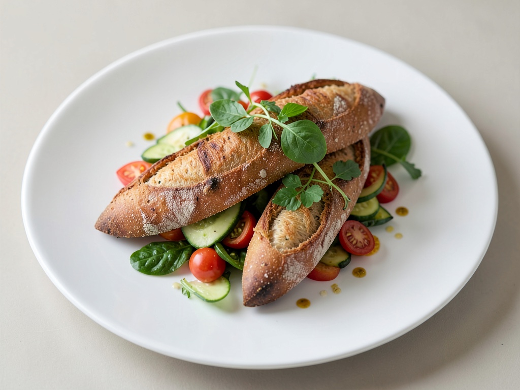 Baguettes croustillants aux légumes frais