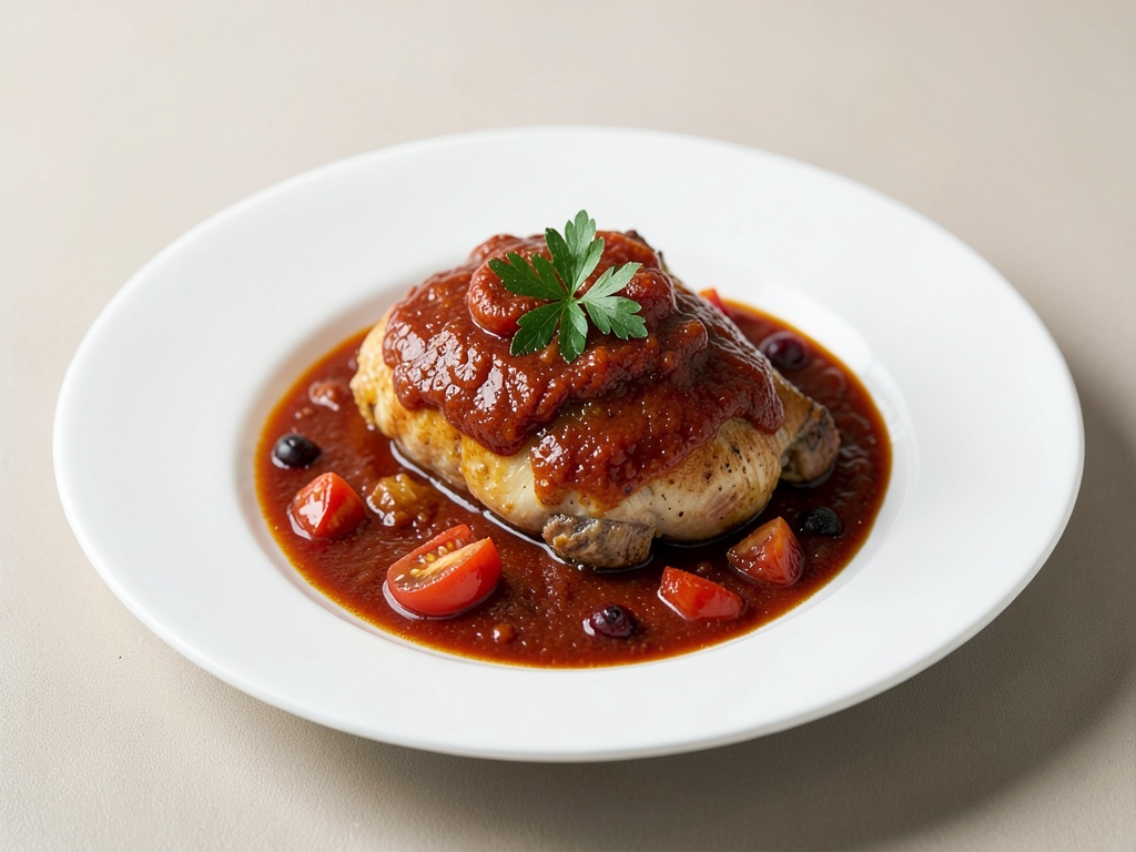 Pollo in salsa di pomodori e aceto balsamico