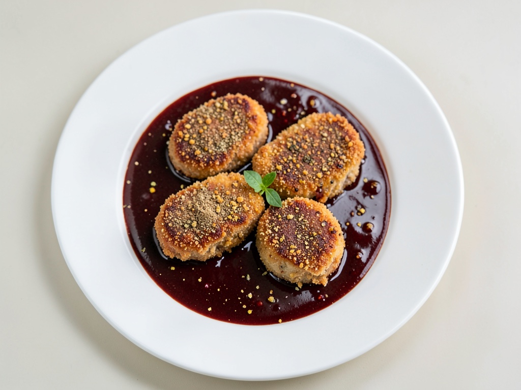 Schnitzel con salsa al miele e aceto balsamico