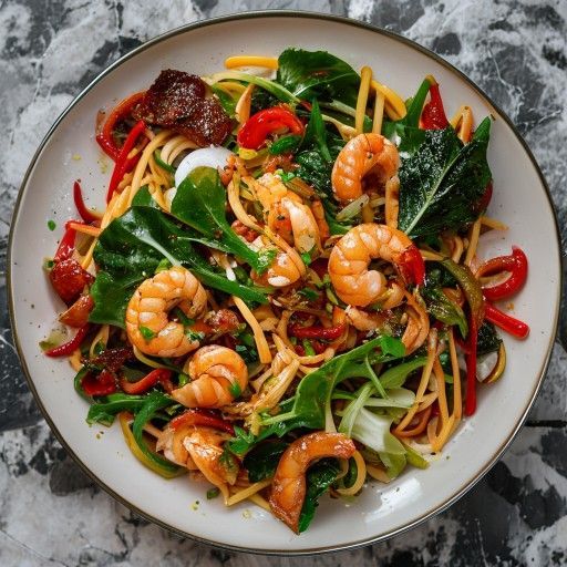 Pad Thai di Pollo e Gamberi