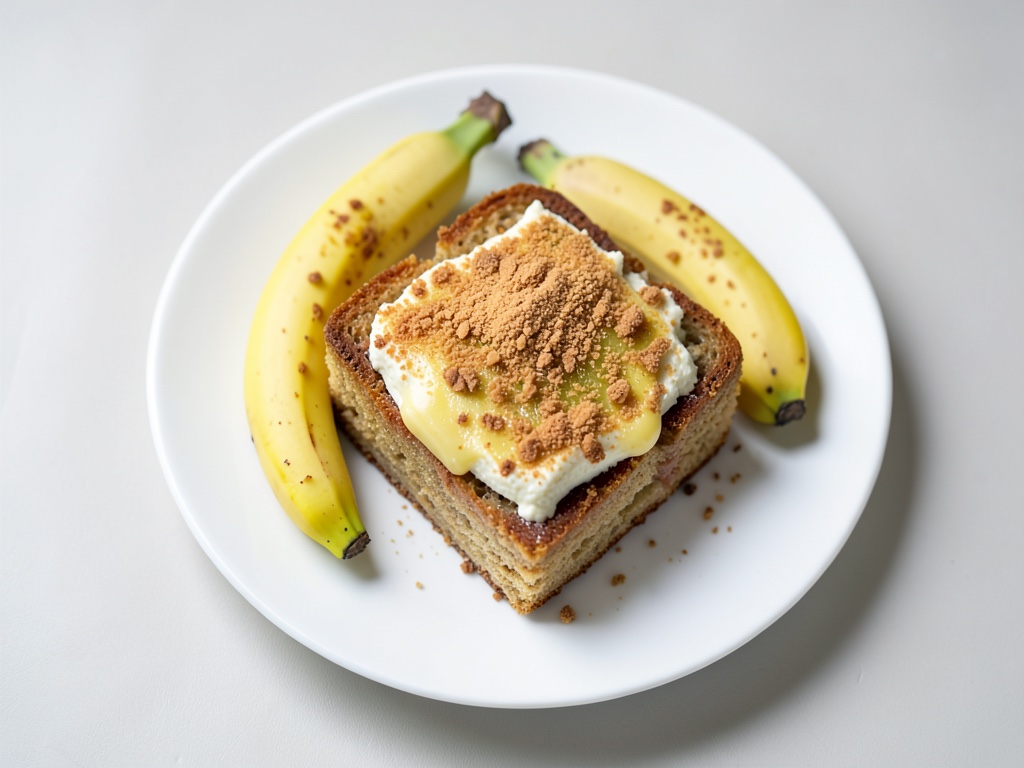 Pane alle banane con crema di formaggio fresco