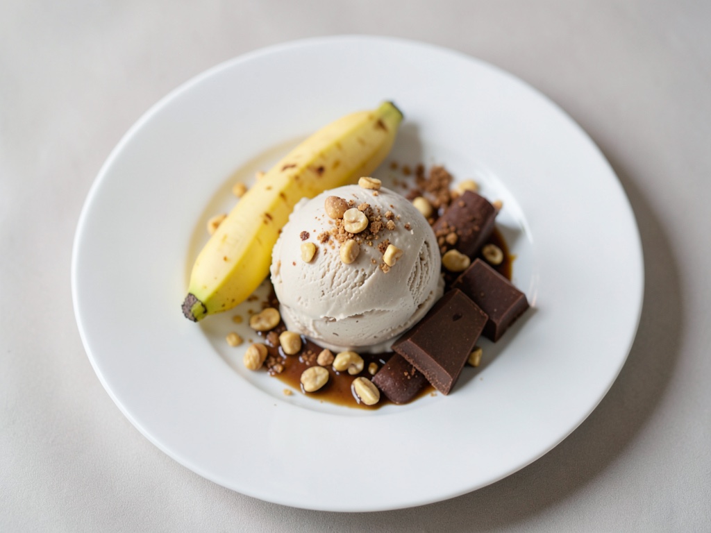 Erdnuss-Bananen-Eis am Stiel