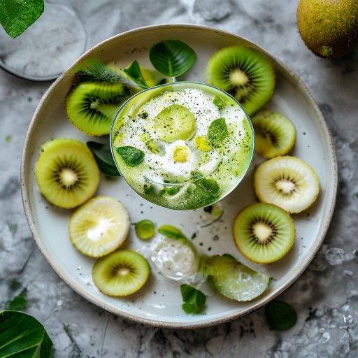 Frullato fruttato di banana e kiwi