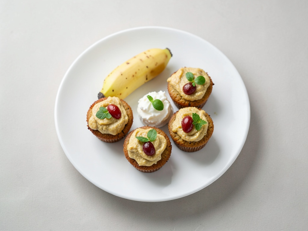 Luftige Bananen-Quark-Muffins