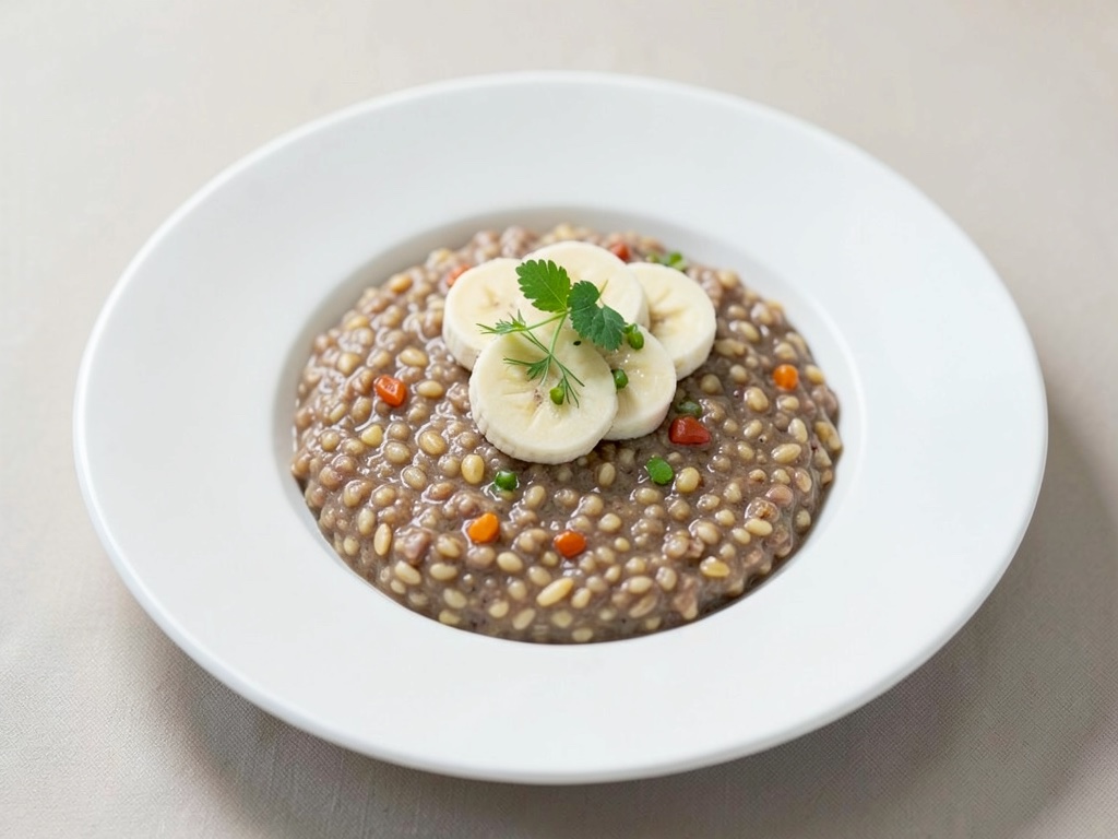 Porridge d'avena con banana