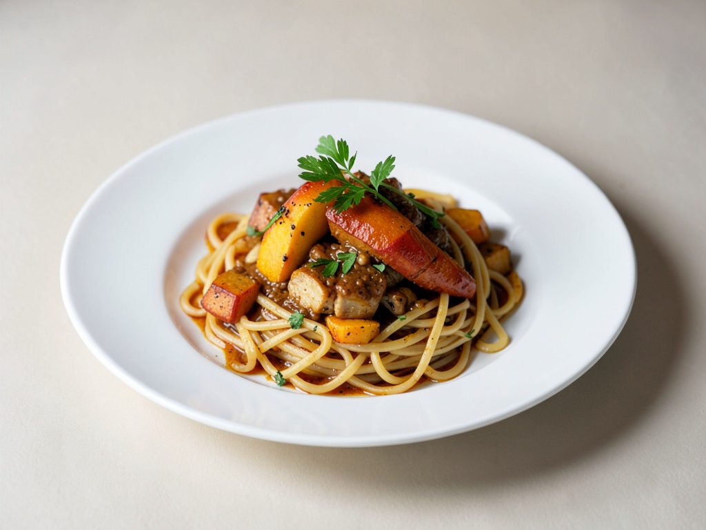 Tagliatelle con zucca butternut