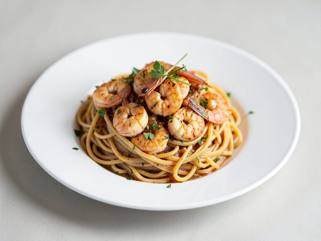 Tagliatelle con gamberi