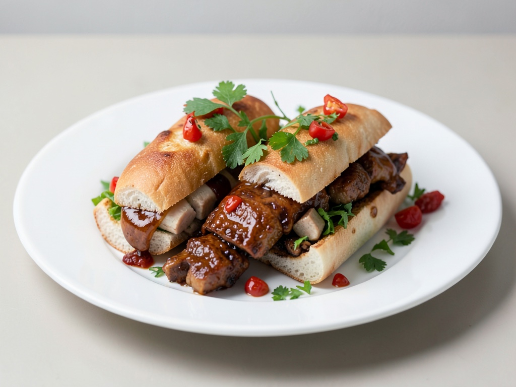Sandwich vietnamiti con tofu affumicato