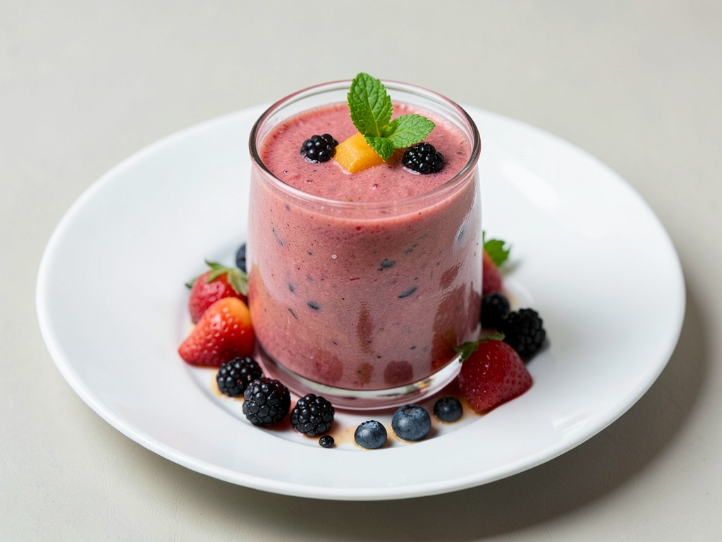 Fruchtiger Beeren-Melonen-Skyr-Smoothie