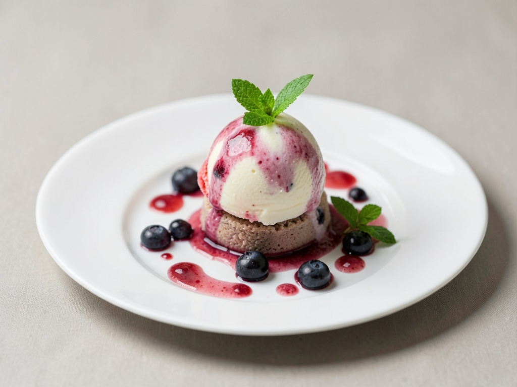 Gelato alla pera e frutti di bosco dal sapore fruttato