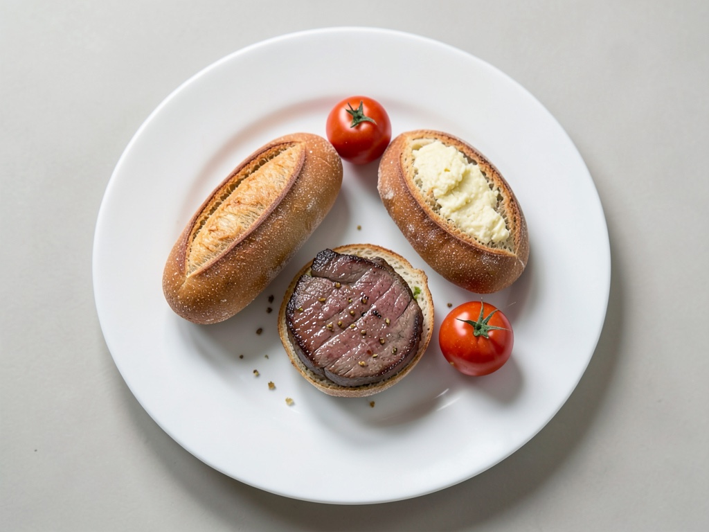 Panini succulenti con bistecca