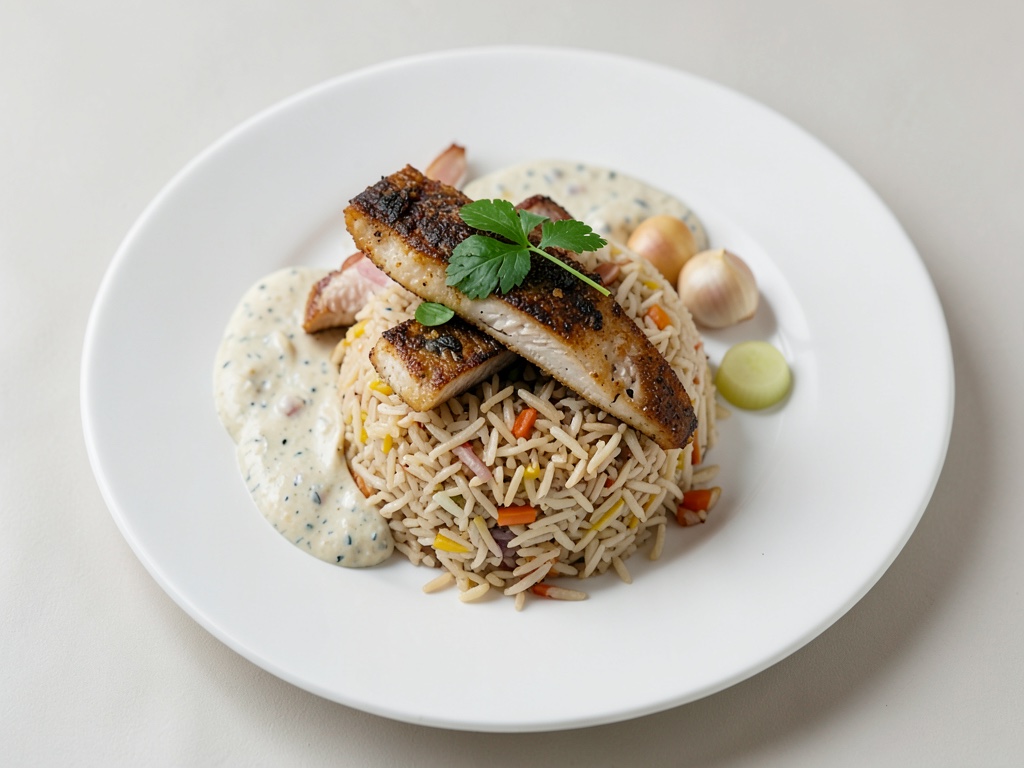 Pesce bengalese allo yogurt con riso