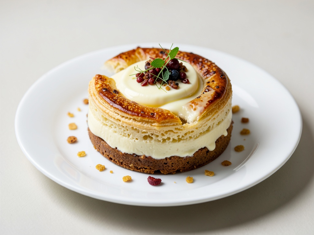Torta polacca alla sfoglia con crema pasticcera alla vaniglia