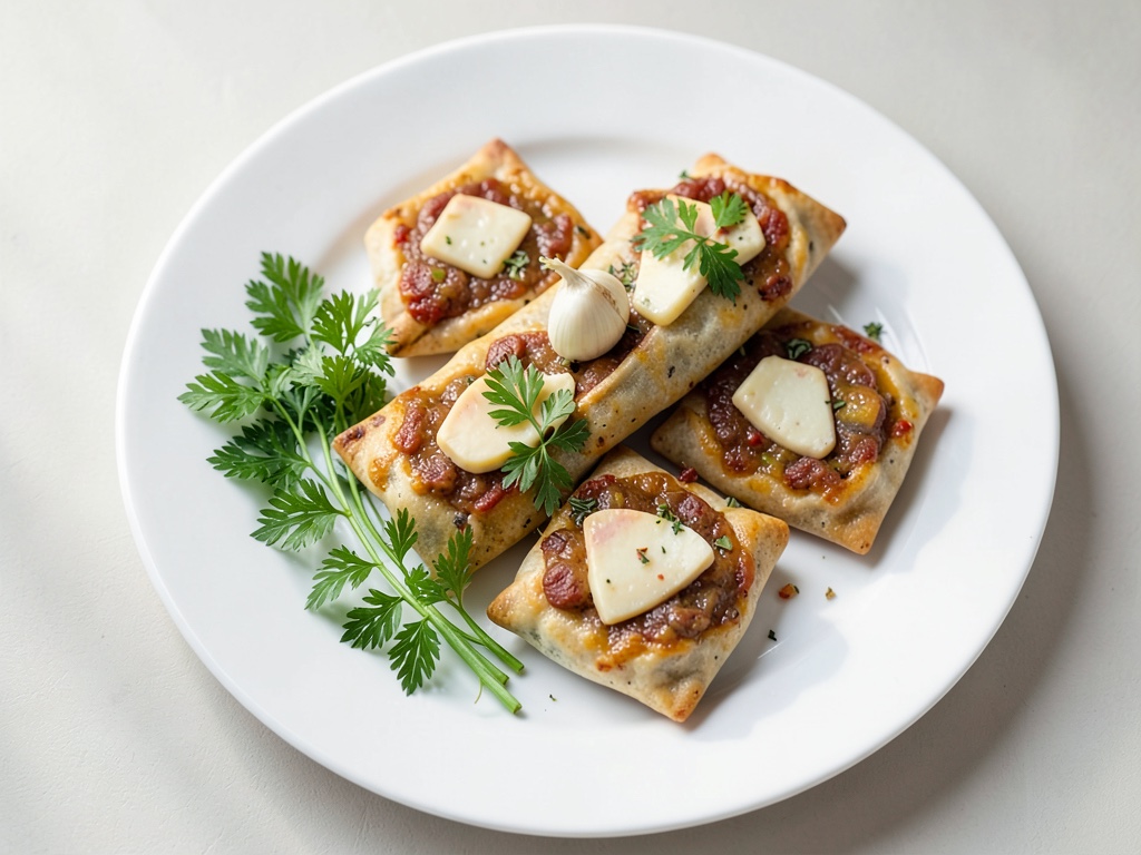 Sacche croccanti di formaggio con pasta sfoglia