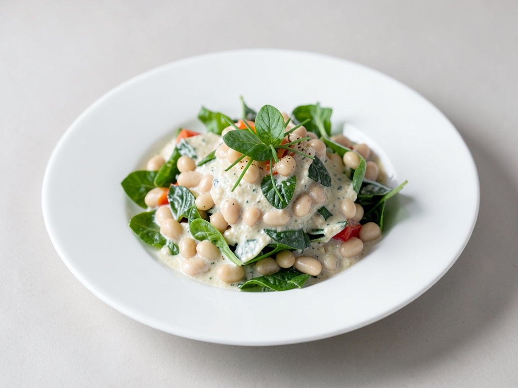 Insalata cremosa con fagioli bianchi