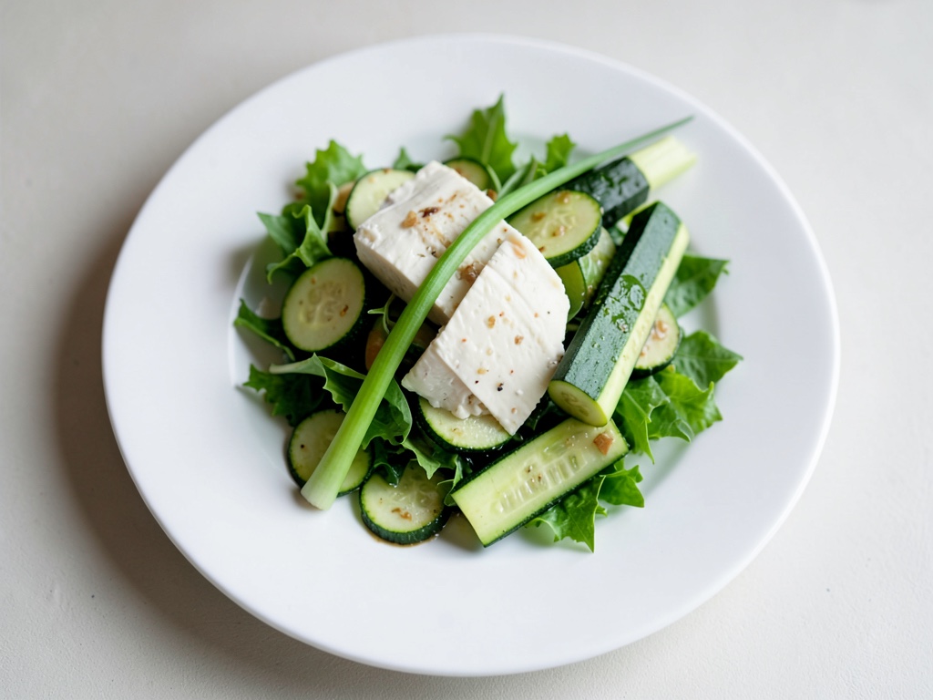 Salade croquante aux courgettes et au fromage