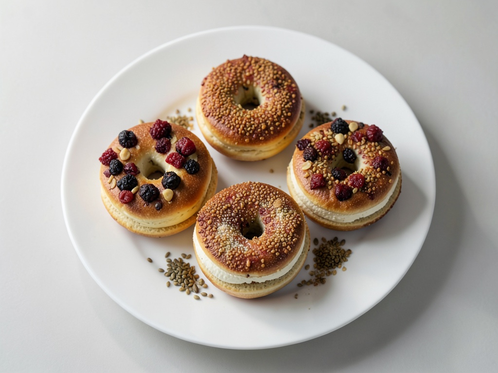 Bagels con arándanos