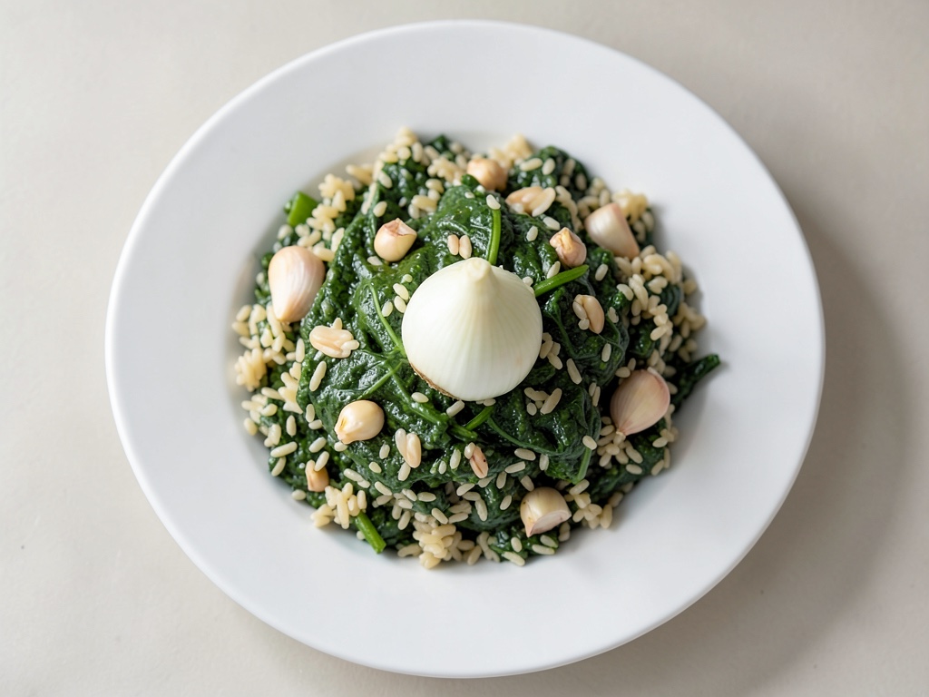 Schnelle Orzo-Nudeln mit Spinat