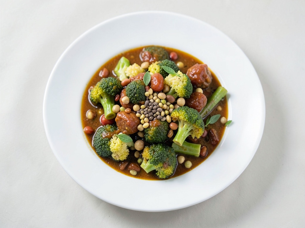 Cavolfiore al forno con curry di lenticchie e pistacchi