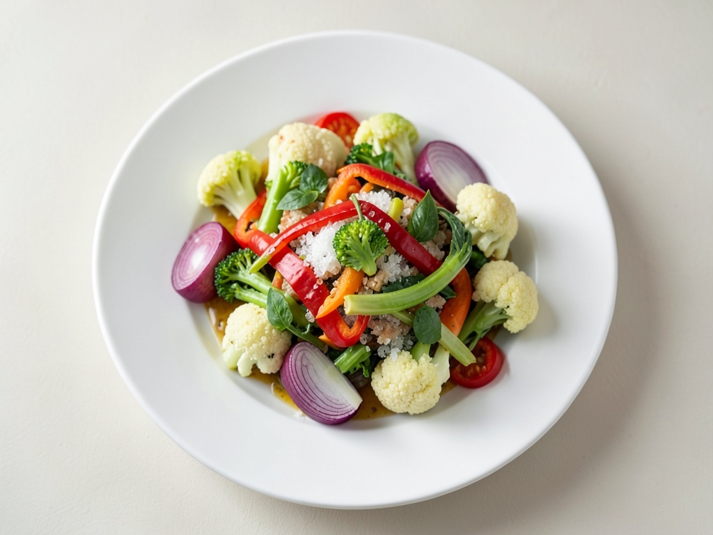 Salade de chou-fleur et pois