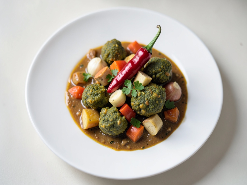 Curry cremoso de coliflor y patatas