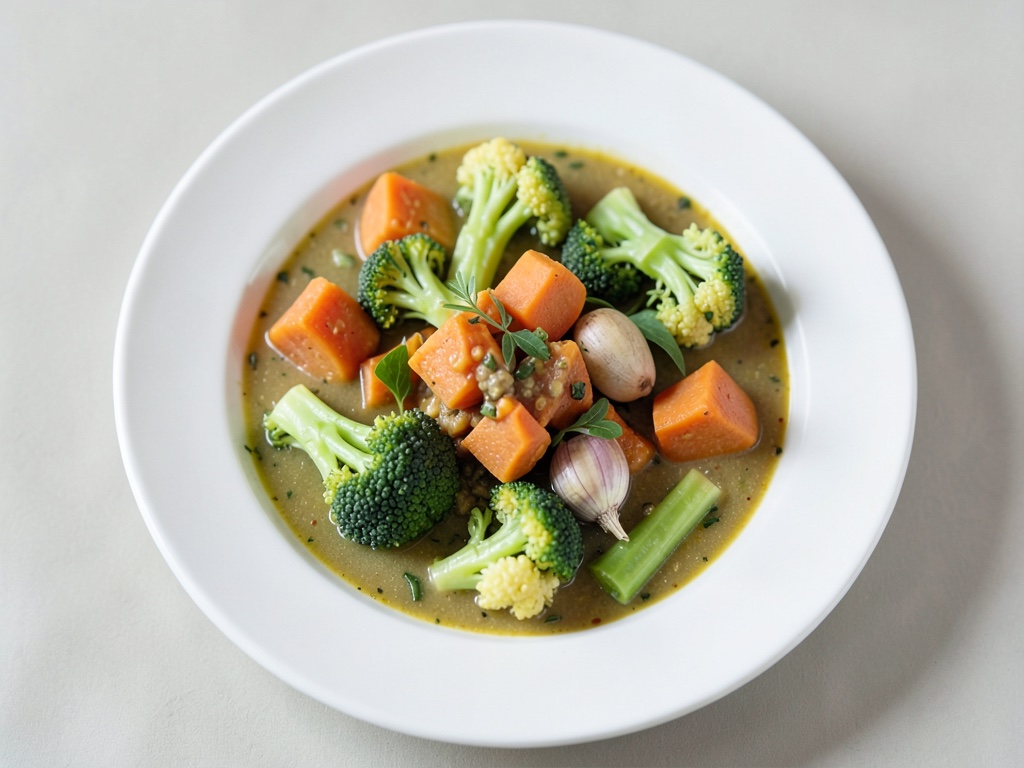Zuppa cremosa di zucca e cavolfiore