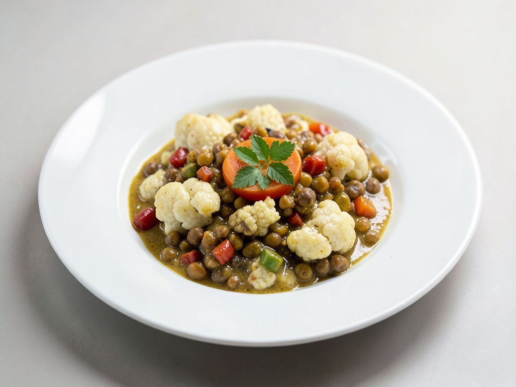 Curry cremoso di cavolfiore e lenticchie