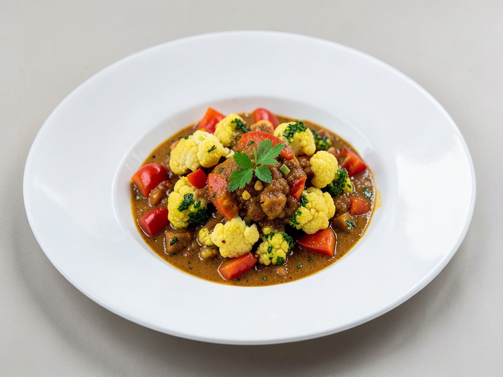 Curry di cavolfiore e pomodori