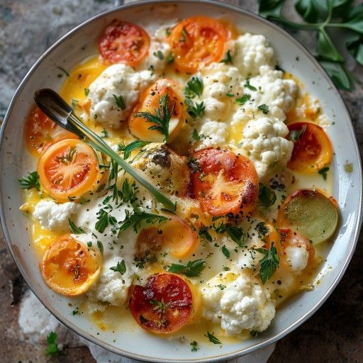 Gratin di cavolfiore e pomodori