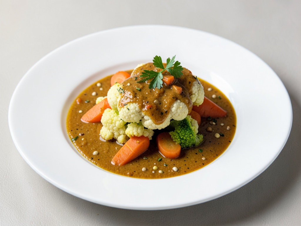 Cavolfiore e carote con salsa al curry