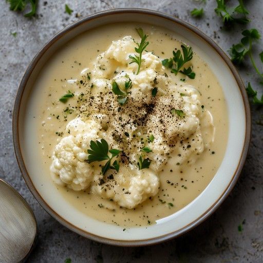 Zuppa cremosa di cavolfiore
