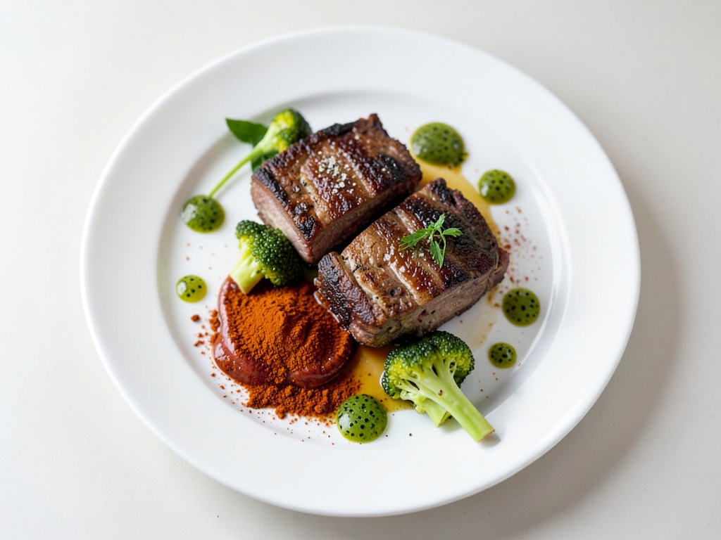 Gegrilltes Blumenkohl-Steak mit Rote-Bete-Dip