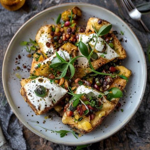 Crostini con fagioli e formaggio di capra