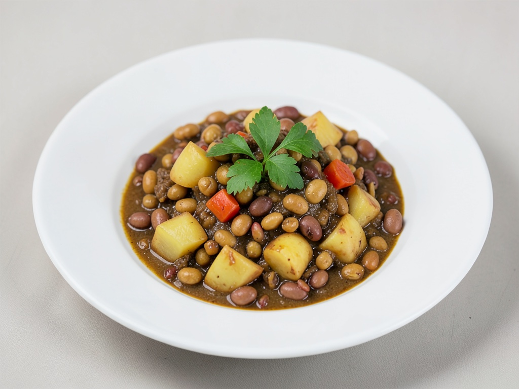 Gulasco salato di fagioli e patate
