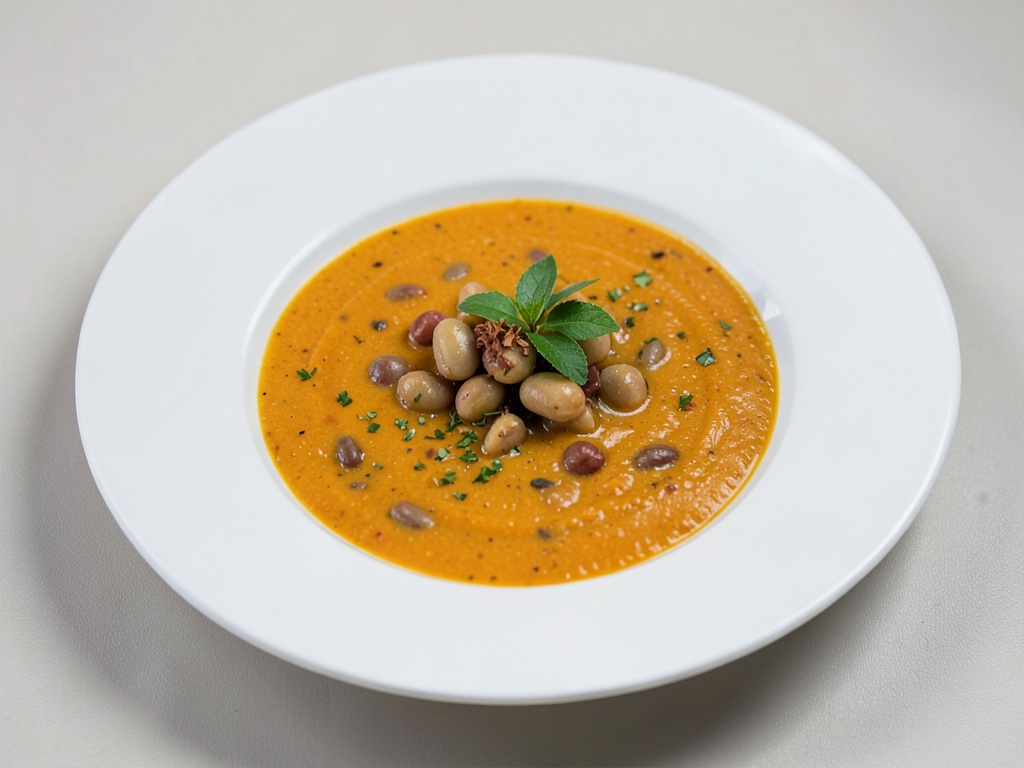 Sopa de habas y naranja